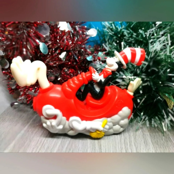 Cat in the Hat on a Car from Dr Seuss Christmas Tree Ornament PVC Plastic - Picture 1 of 8
